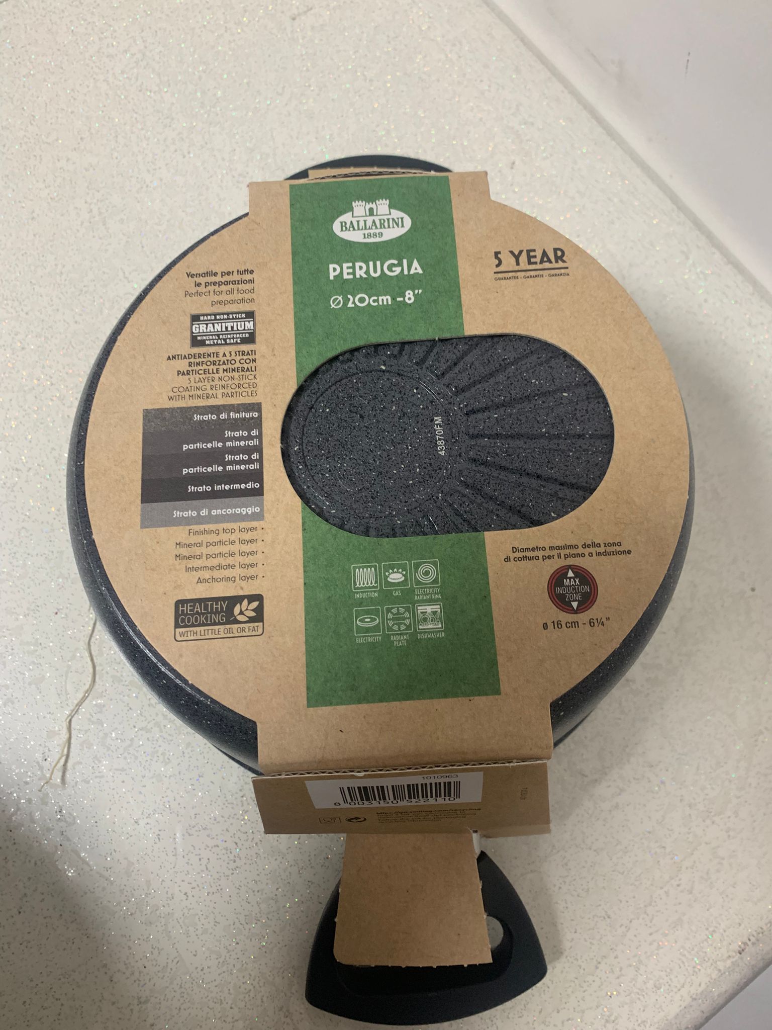 Ballarini - Casseruola Mod. PERUGIA GRANITIUM INDUCTION cm 20/24 - immagine 2