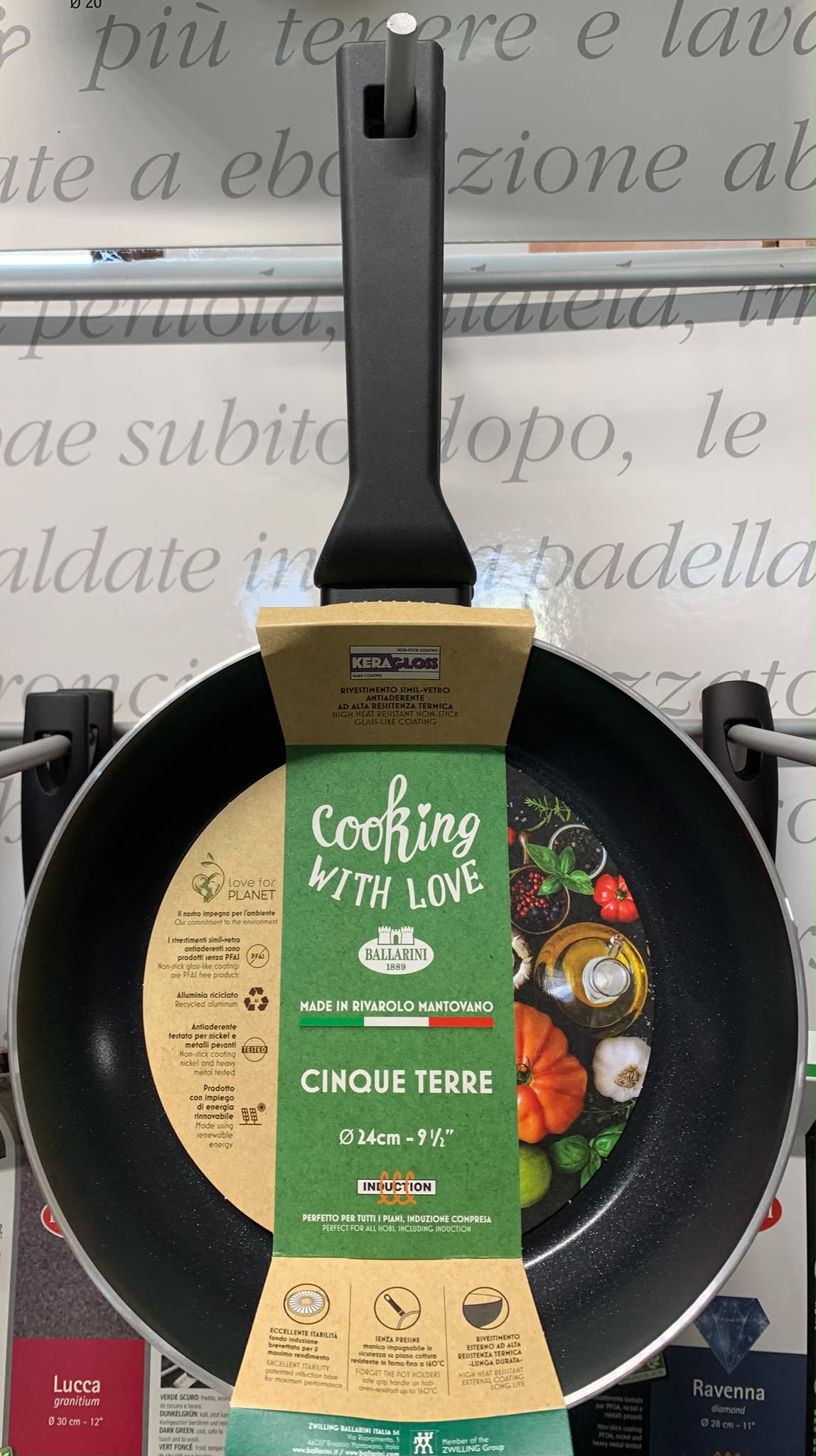 BALLARINI Padella alluminio, Rivestimento in ceramica modello 5 TERRE INDUCTION - immagine 2
