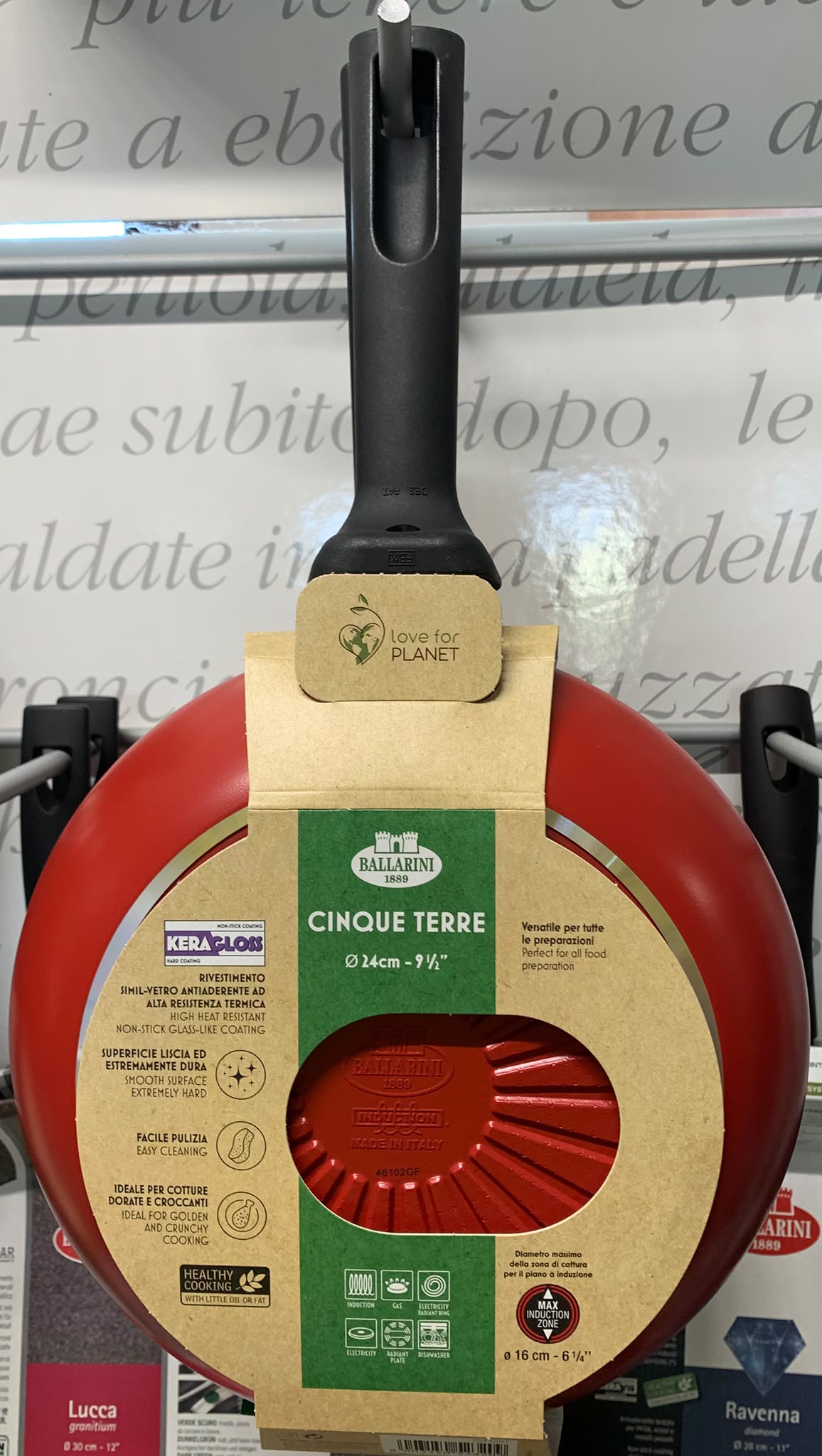 BALLARINI Padella alluminio, Rivestimento in ceramica modello 5 TERRE INDUCTION - immagine 3